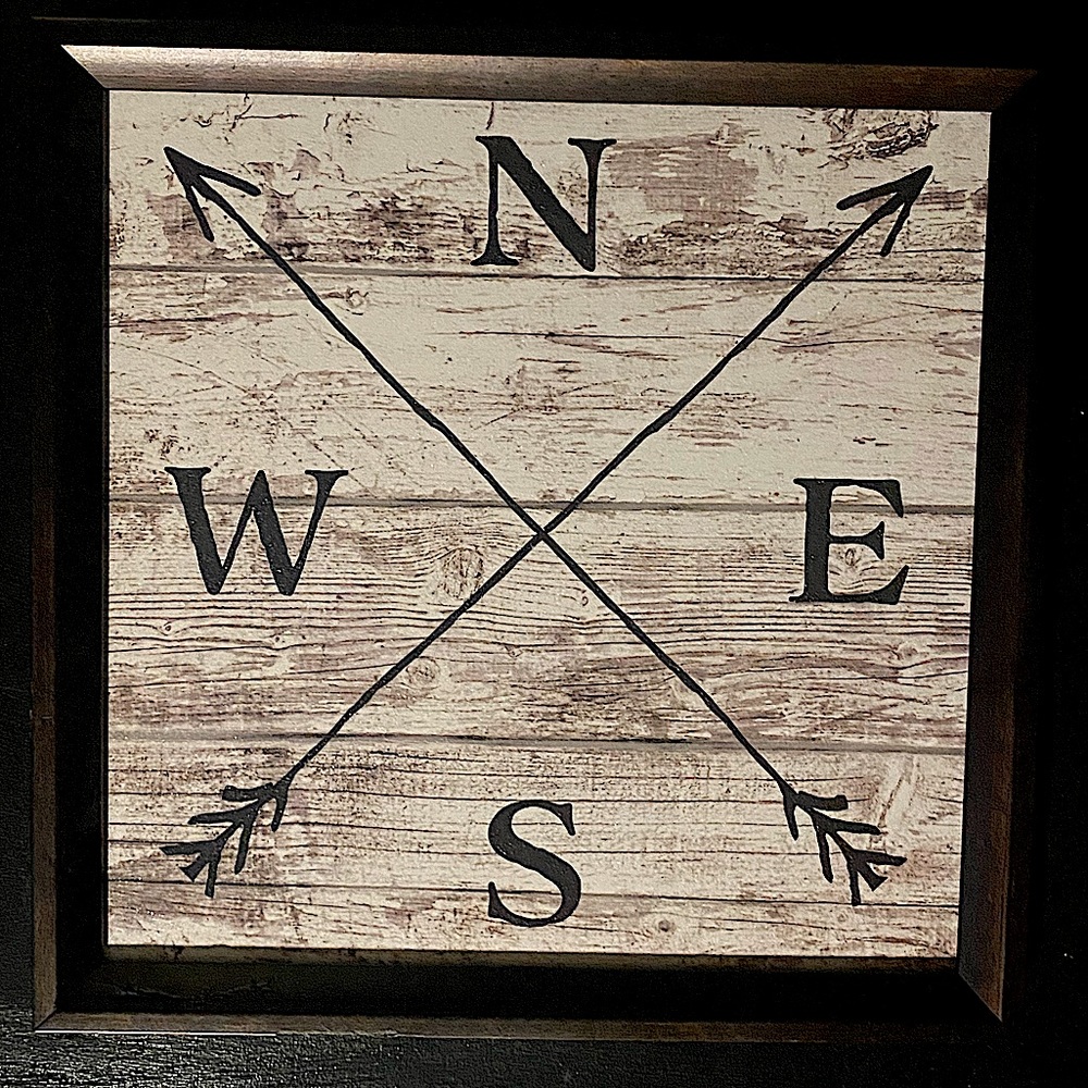 Wood framed wall decor